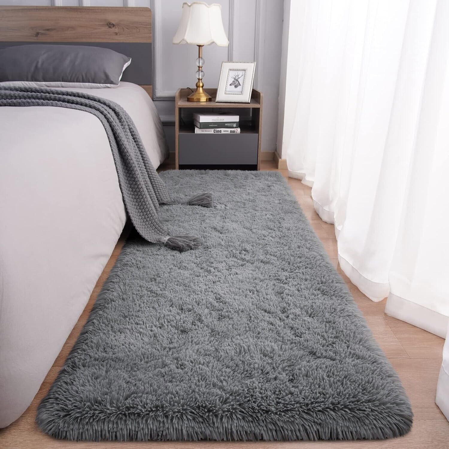 Large Shaggy Area Rug anti Slip Floor Mat Fluffy Carpets for Bedroom Living Room